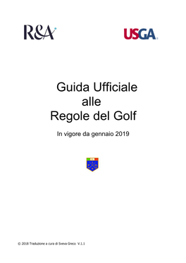 Guida Ufficiale Alle Regole Del Golf