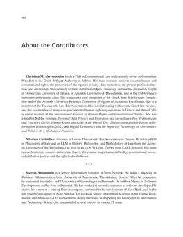 About the Contributors