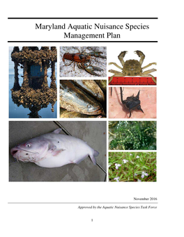 Maryland Aquatic Nuisance Species Management Plan