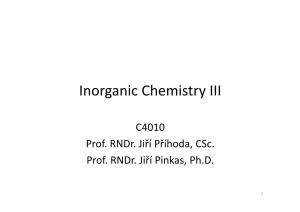 Inorganic Chemistry III