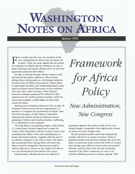 Framework for Afriea Poliey