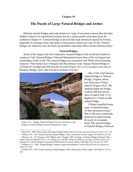 Chapter 10. the Puzzle of Large Natural Bridges and Arches