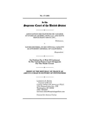 Republic of France As Amicus Curiae in Support of Petitioners