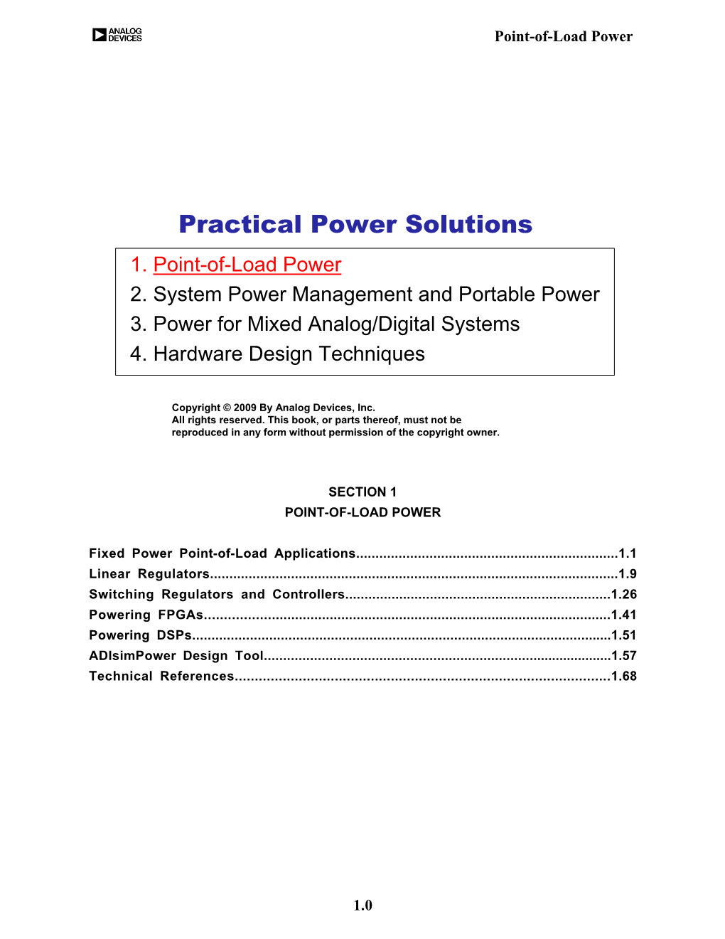 Section 1 Point-Of-Load Power