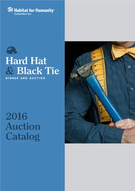 2016 Auction Catalog Hard Hat Black