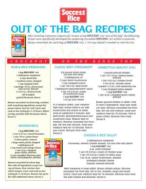 Out-Of-The-Bag Recipes #2