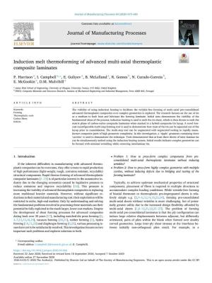 Induction Melt Thermoforming of Advanced Multi-Axial Thermoplastic Composite Laminates