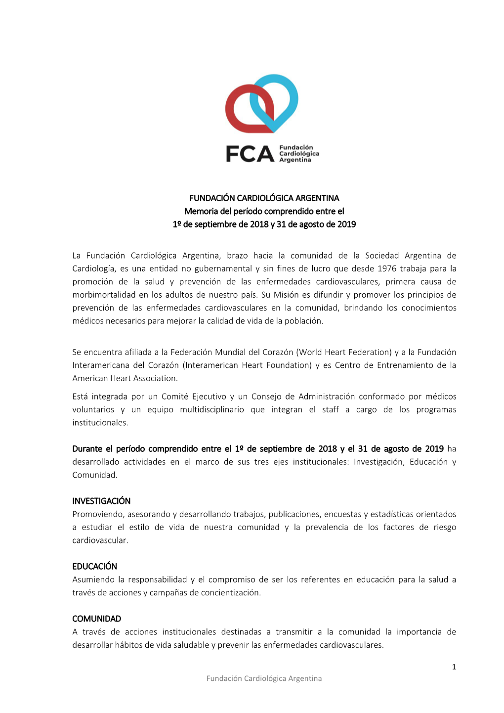 Informe De Acciones Realizadas 2018-2019