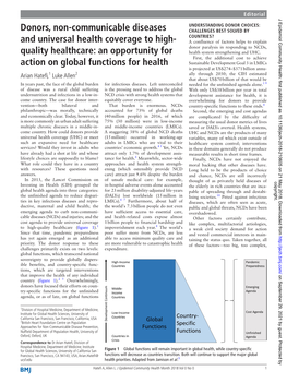 Donors, Non-Communicable Diseases and Universal Health Coverage to High-Quality Healthcare: an Opportunity for Action on Global