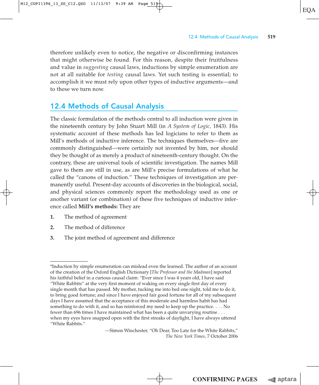 12.4 Methods of Causal Analysis 519