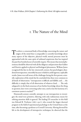 1. the Nature of the Mind