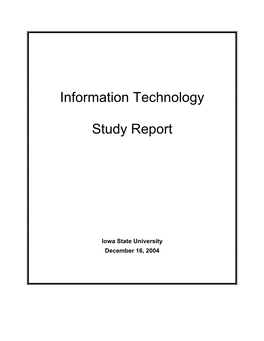 Information Technology Study Report 1 December 16, 2004 II