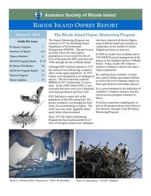 Rhode Island Osprey Report