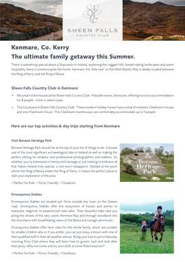 Kenmare, Co. Kerry the Ultimate Family Getaway This Summer