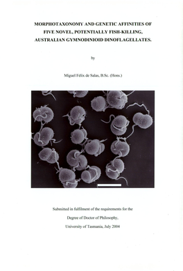 Morphotaxonomy and Genetic Affinities of Five Novel, Potentially Fish-Killing, Australian Gymnodinioid Dinoflagellates