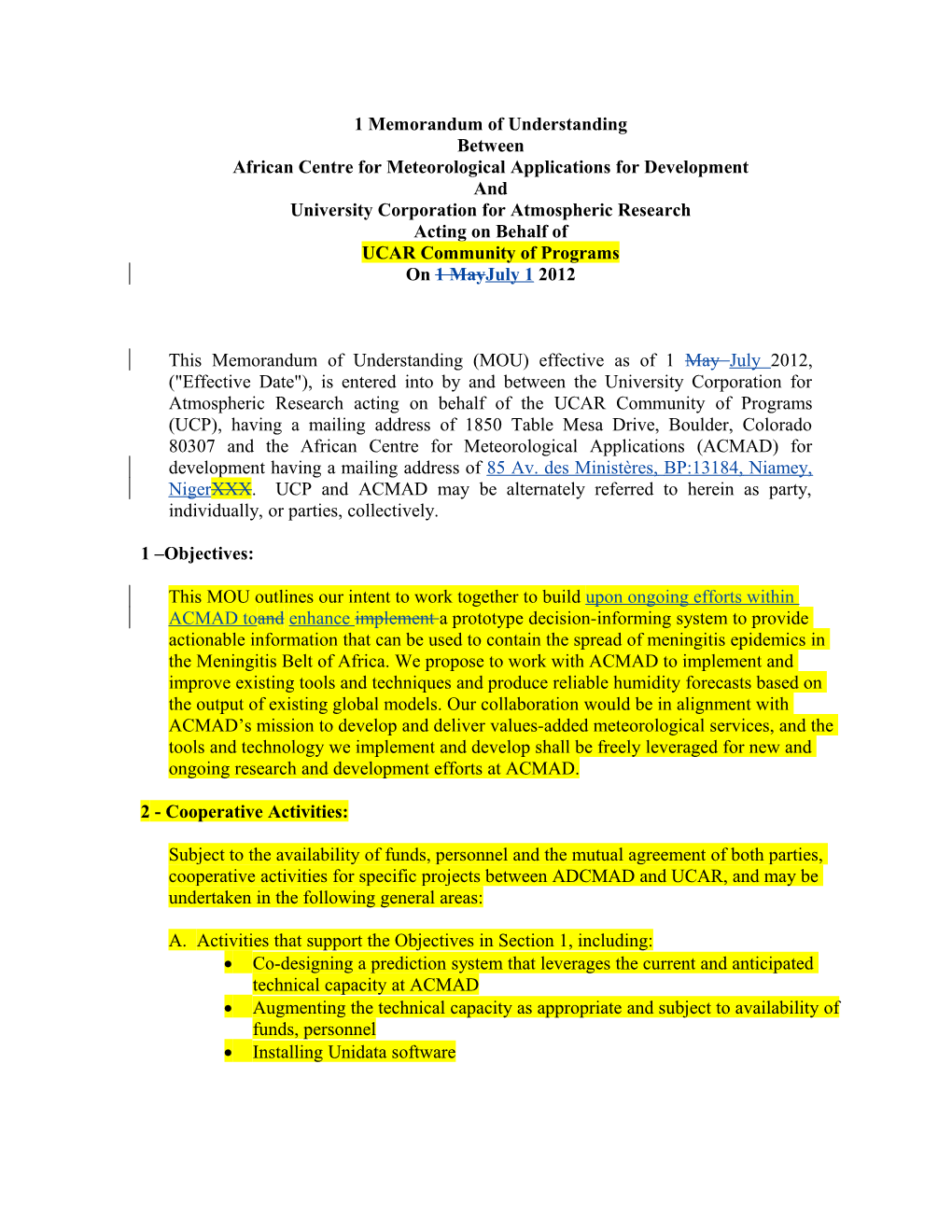 Memorandum of Understanding s42