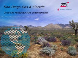 San Diego Gas & Electric 2019 Fire Mitigation Plan Enhancements