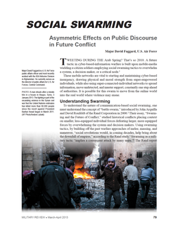 Social Swarming: Asymmetric Effects on Public Discourse in Future Conflict