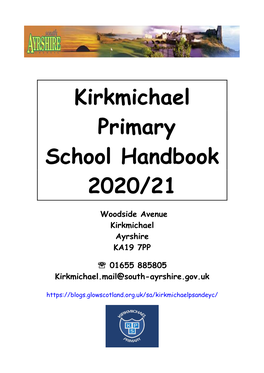 Kirkmichael Primary School Handbook 2020/21