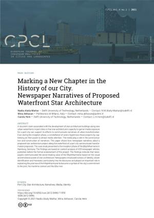 Marking a New Chapter in the History of Our City. Newspaper Narratives of Proposed Waterfront Star Architecture