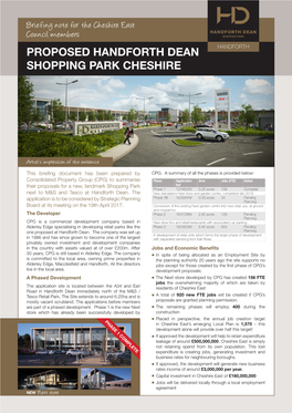 Proposed Handforth Dean Shopping Park Cheshire