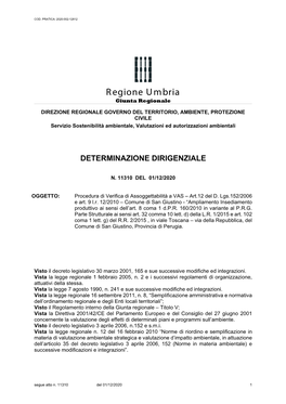 Regione Umbria Giunta Regionale DIREZIONE REGIONALE