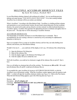 MULTIPLE ACCUDRAW SHORTCUT FILES by Seth M