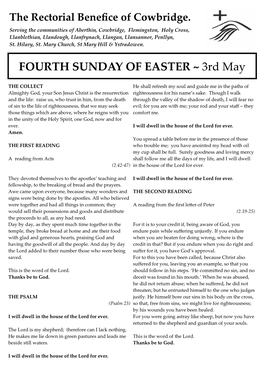 FOURTH SUNDAY of EASTER ~ 3Rd May