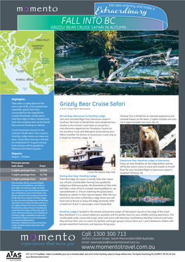 FALL INTO BC Grizzly Bear Cruise Safari in Autumn