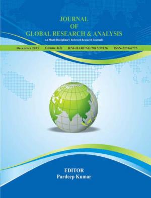 Journal of Global Research & Analysis