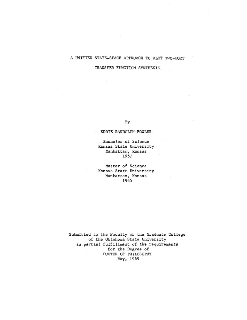 A Unified State-Space Approach to Rlct Two-Port