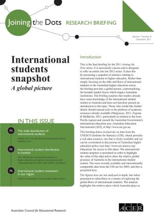 International Students Snapshot