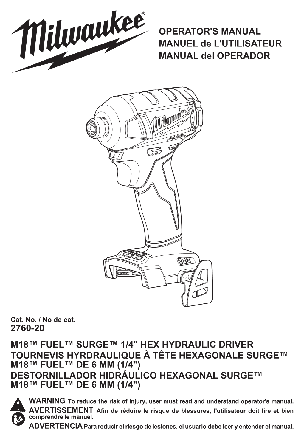 2760-20 M18™ Fuel™ Surge™ 1/4