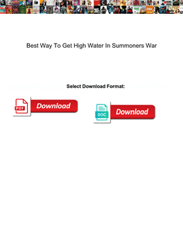 Best Way to Get High Water in Summoners War