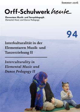 Orff-Schulwerk Elementare Musik- Und Tanzpädagogik Elemental Music and Dance Pedagogy