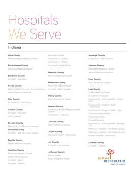 Hospitals We Serve