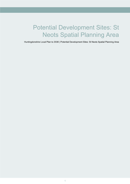 Potential Development Sites: St Neots Spatial Planning Area