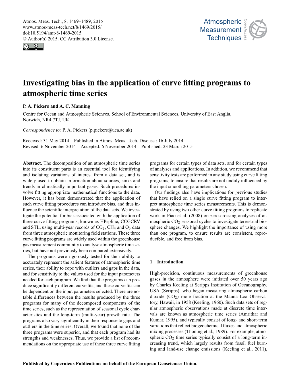 Investigating Bias in the Application of Curve Fitting Programs To