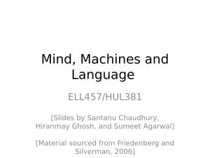 Mind, Machines and Language