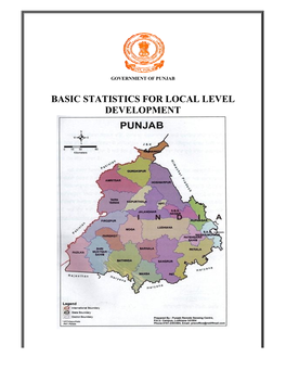 Basic Statistics for Local Level Development, District Rupnagar