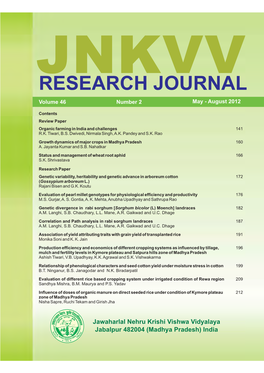 Jnkvv Research Journal