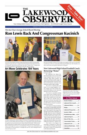 Ron Lewis Back and Congressman Kucinich