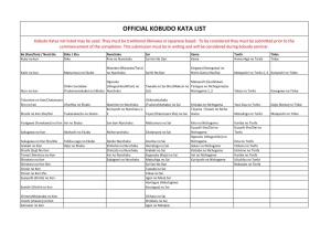 WUKF Official Kobudo Kata List