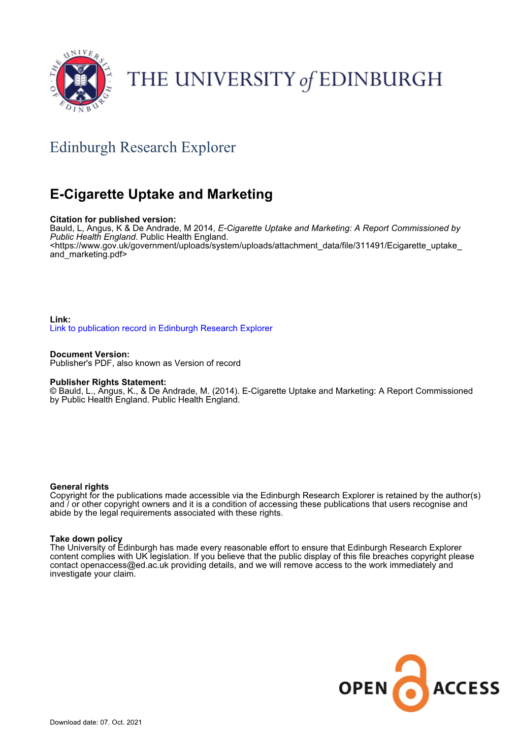 Edinburgh Research Explorer