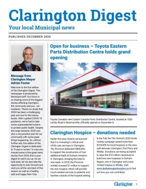 Clarington Digest Your Local Municipal News