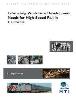 Estimating Workforce Development Needs for High-Speed Rail in California