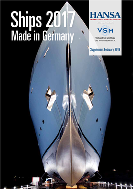 Ships Made in Germany 2017 Ships Made in Germany