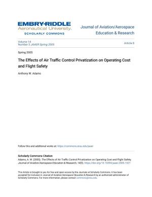 The Effects of Air Traffic Control Privatization on Operating Cost and Flight Safety