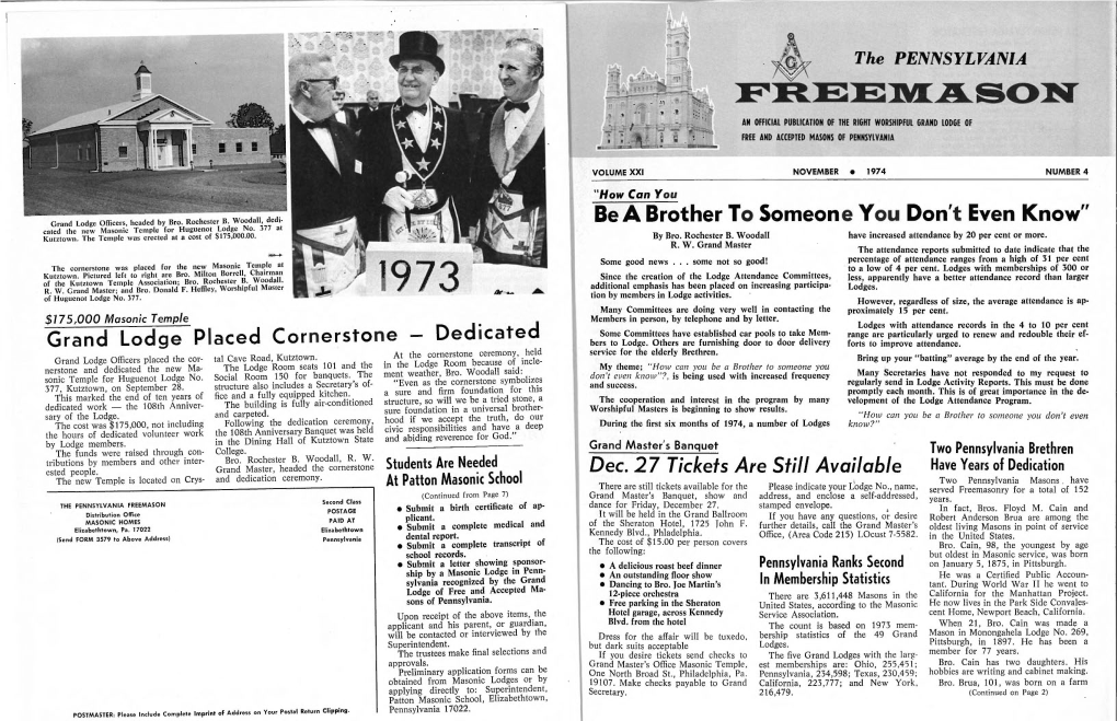 Nov. 1974 Vol. XXI, No. 4