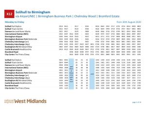 Download the X12 Timetable